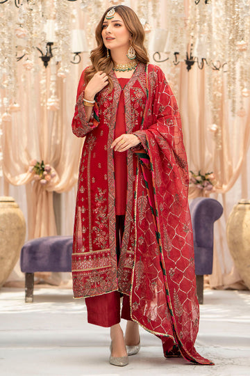 Motifz 4116-YAREN Rawayat Embroidered Bemberg Chiffon  Online Shopping